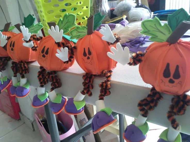 foami calabazas regalitos para Halloween | mi taller | Pinterest ...