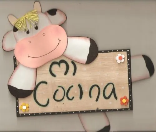 Vacas para la cocina en foami moldes - Imagui