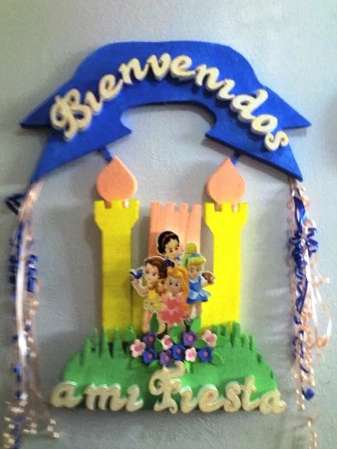 Todo en foami: Decoracion o Kit de Baby Princesas Todo en foami: Decoracion o Kit de Baby Princesas