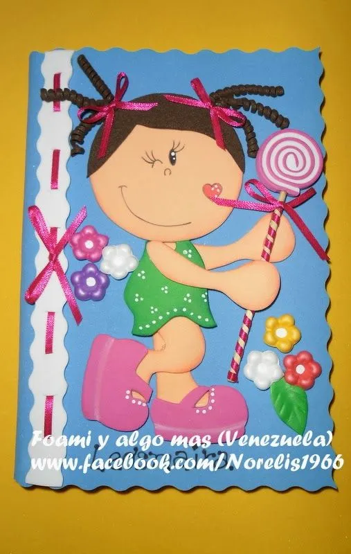 Cuadernos forrados con foami e imagenes - Imagui Cuadernos forrados con foami e imagenes - Imagui