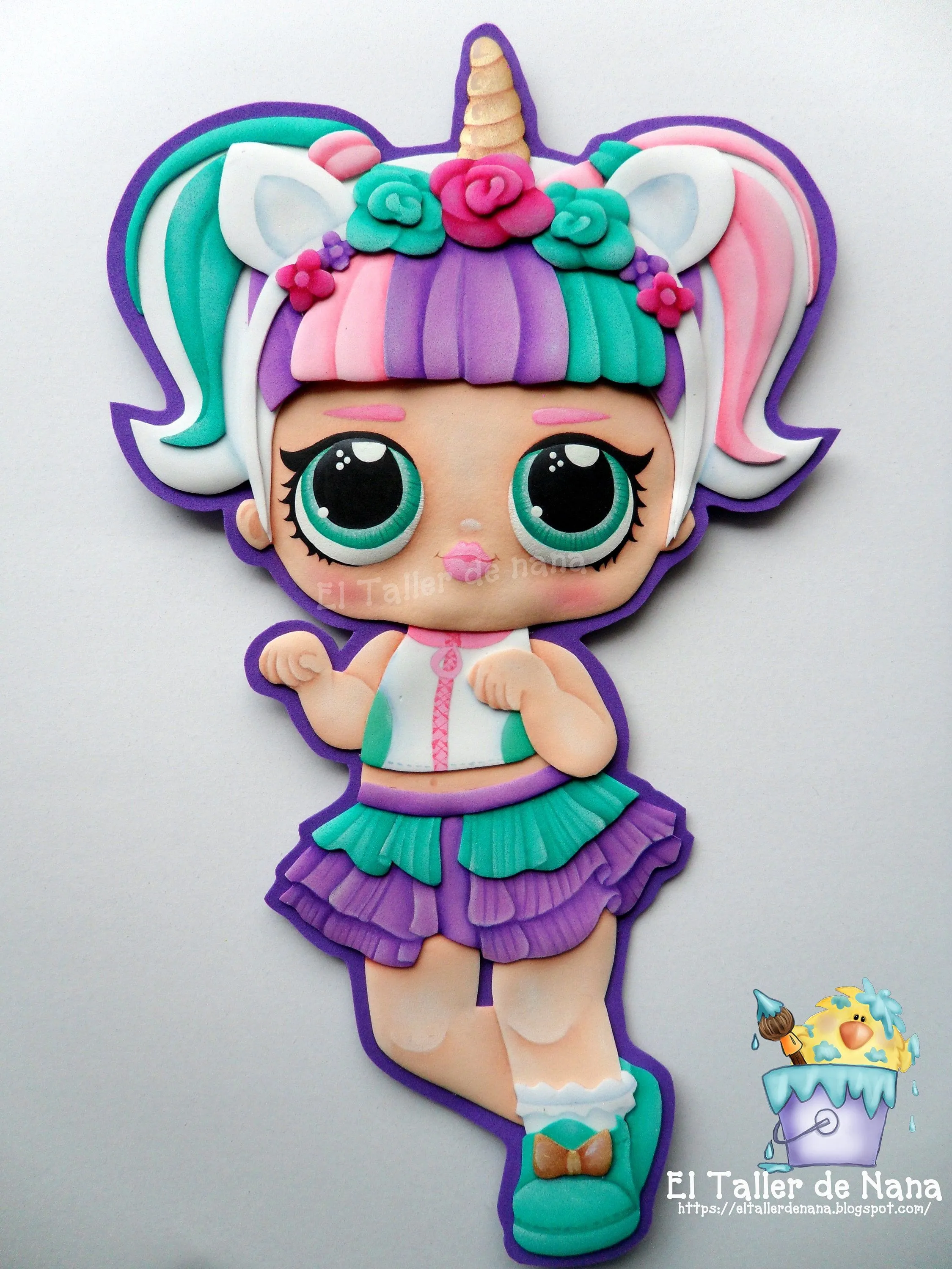 Unicornio en foami Patrones para elaborar - Etsy México Unicornio en foami Patrones para elaborar - Etsy México