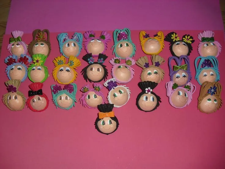 Fofu-broches de caritas. | fofuchas crismar | Pinterest