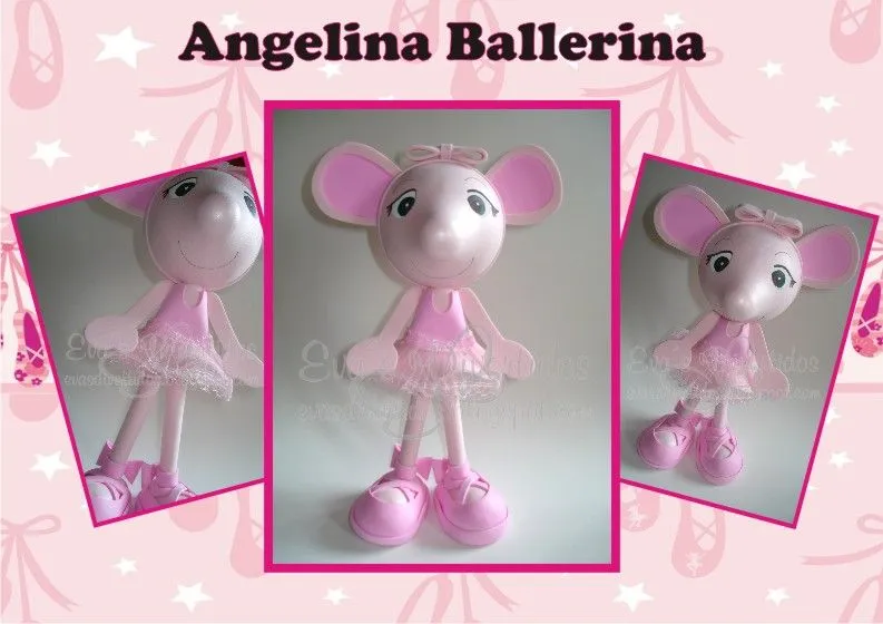 Fofucha Angelina Ballerina 3D - Todo en Goma Eva Fofucha Angelina Ballerina 3D - Todo en Goma Eva