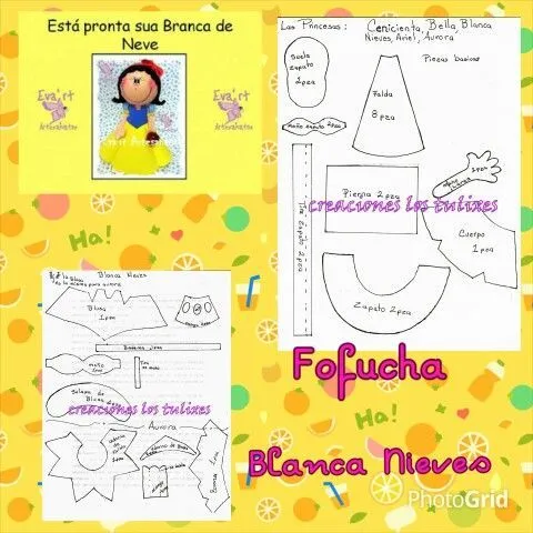 Fofucha Blanca Nieves | fofuchas con moldes | Pinterest Fofucha Blanca Nieves | fofuchas con moldes | Pinterest
