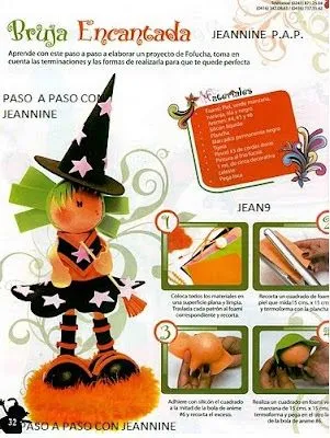 PASO A PASO CON JEANNINE: FOFUCHA BRUJITA Paso a Paso