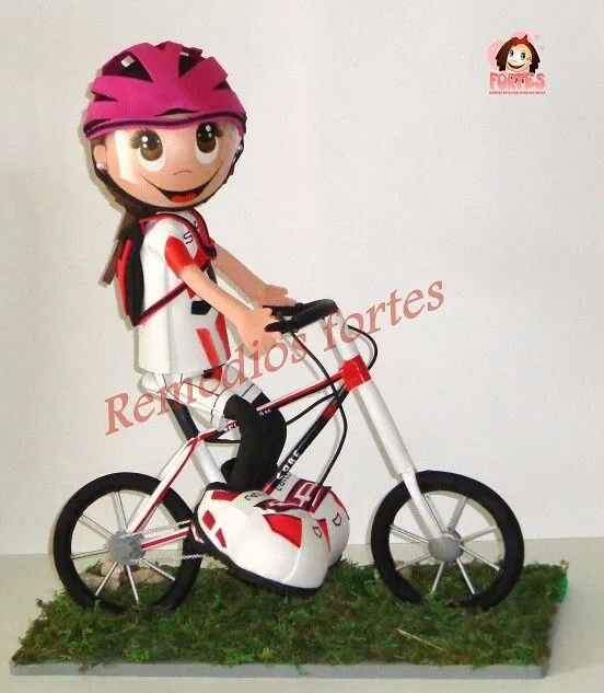 Fofucha ciclista con casco | Todo goma eva | Pinterest Fofucha ciclista con casco | Todo goma eva | Pinterest