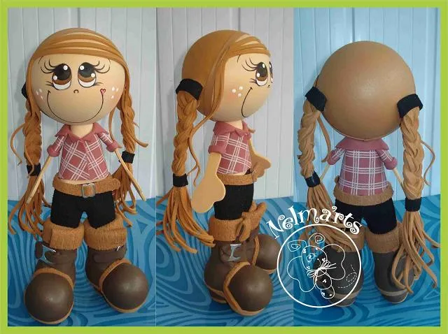 Fofucha Cowgirl - Goma Eva Manualidades