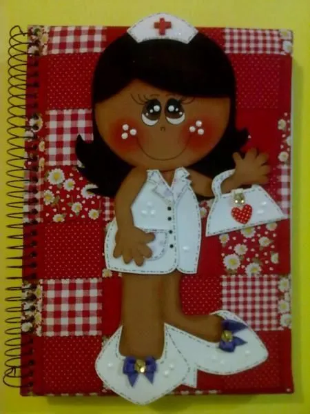 Fofucha enfermera plana para cuaderno http://manualidadesamigas ...