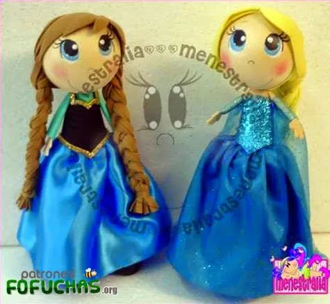 Fofucha Frozen Elsa Anna | Patrones Fofuchas