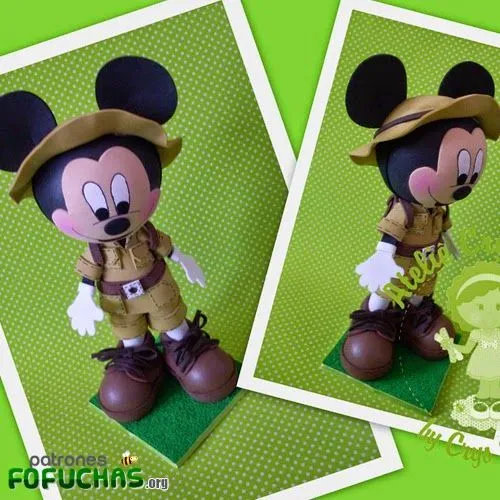 Fofucha Mickey eva | Patrones Fofuchas