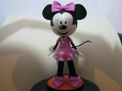 COMO HACER FOFUCHA MINNIE MOUSE DISNEY FOAMY O GOMAEVA PARTE 1 DE ...