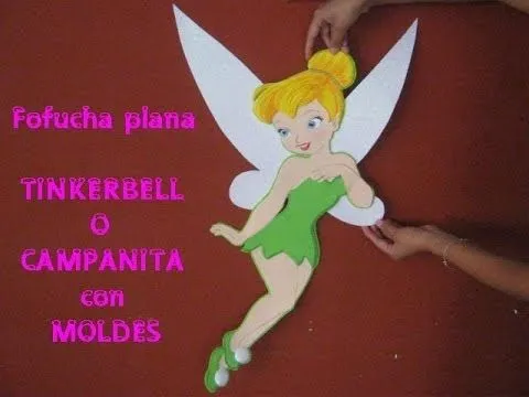 FOFUCHA PLANA TINKERBELL O CAMPANITA DE DISNEY EN FOAMY O GOMAEVA ...