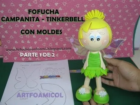 FOFUCHA TINKERBELL O CAMPANITA DE DISNEY EN FOAMY CON MOLDES ...