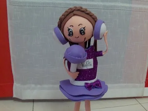 Como hacer una fofucha de Violetta - YouTube Como hacer una fofucha de Violetta - YouTube