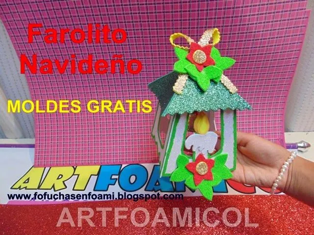 Mis Fofuchas 2013 Artfoamicol: ADORNO NAVIDEÑO FAROL CON APLIQUES ...