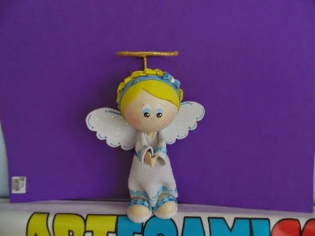 Mis Fofuchas 2013 Artfoamicol: ANGELITO EN FOAMY O GOMAEVA CON ...