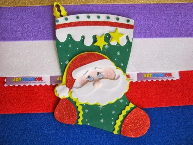 Mis Fofuchas 2013 Artfoamicol: BOTA NAVIDEÑA PAPÁ NOEL EN FOAMY O ... Mis Fofuchas 2013 Artfoamicol: BOTA NAVIDEÑA PAPÁ NOEL EN FOAMY O ...