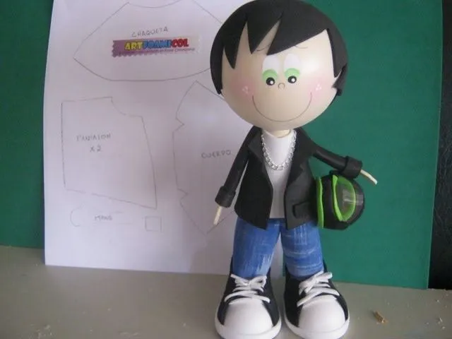 Mis Fofuchas 2013 Artfoamicol: FOFUCHO MOTOCICLISTA CON CHAQUETA ...