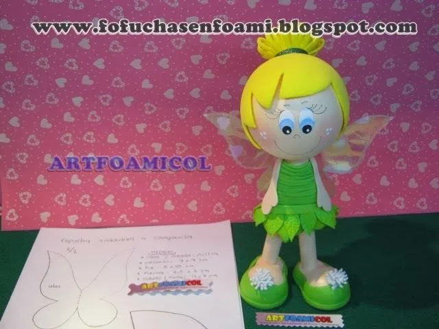 Mis Fofuchas 2013 Artfoamicol: MOLDES PARA FOFUCHA TINKERBELL O ...