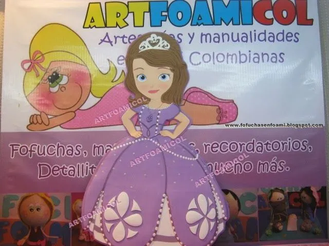 Mis Fofuchas 2013 Artfoamicol: PRINCESA SOFIA DE DISNEY CON MOLDES ...