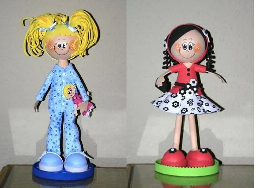 munecas de goma eva fofuchas | Aprender manualidades es facilisimo. munecas de goma eva fofuchas | Aprender manualidades es facilisimo.