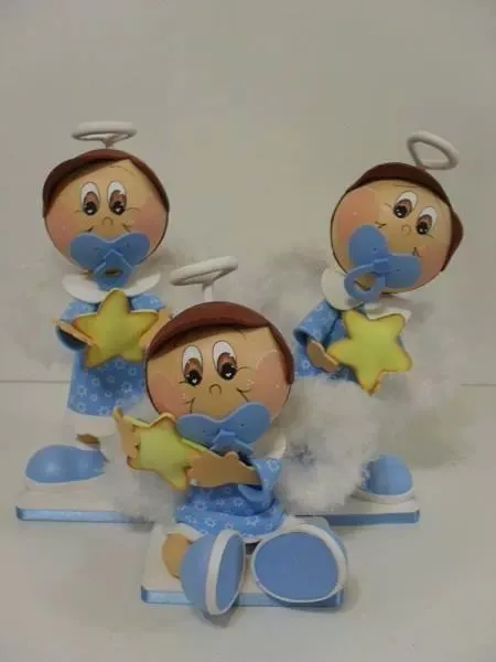 Fofuchos bautizo Baby shower | arte em EVA | Pinterest