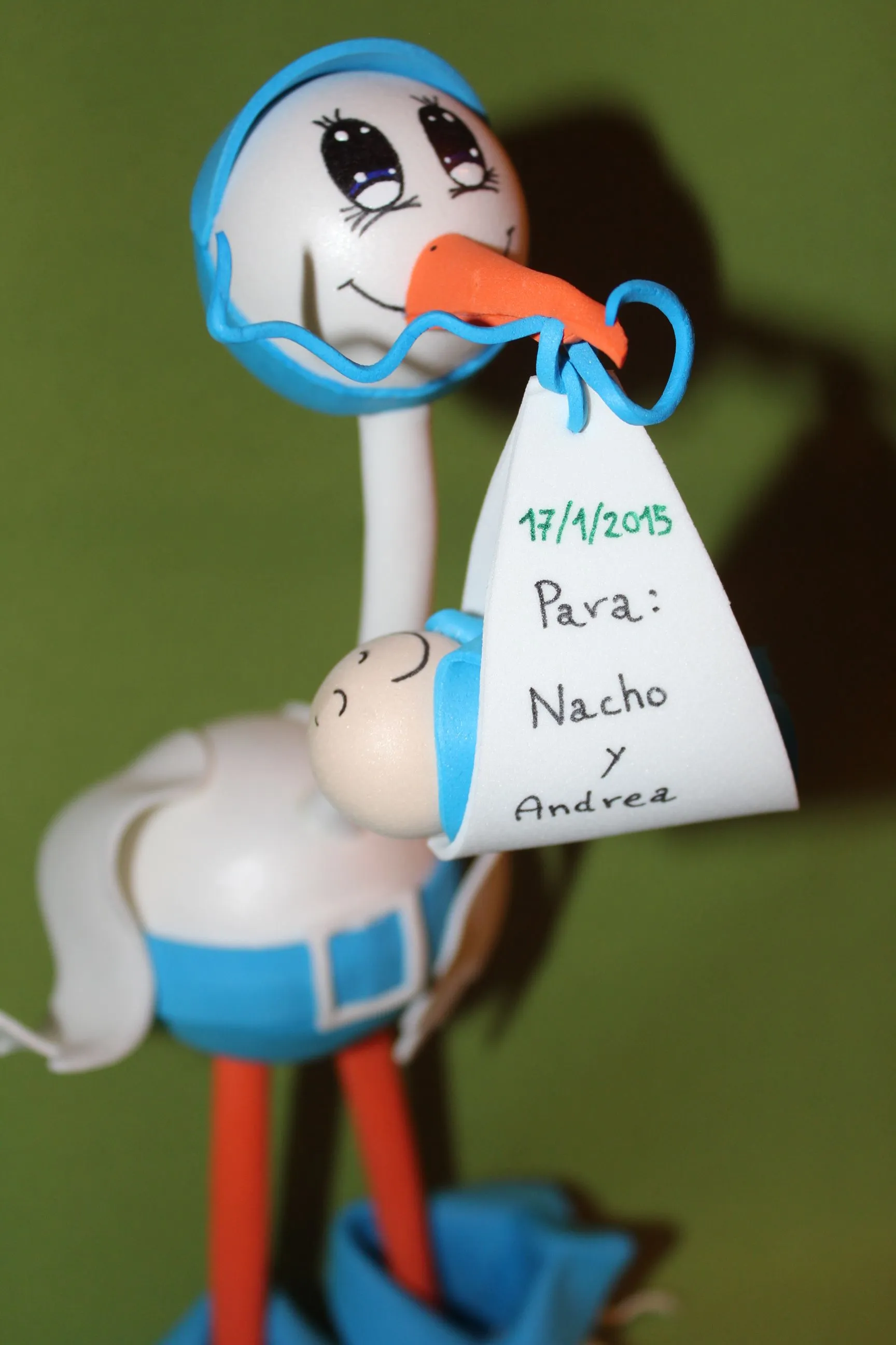 Fofuchas cigëñas con marco de fotos | Fofuchas y Manualidades Taniny