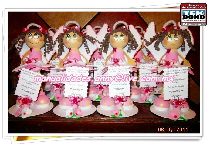 Fofuchas, dulceros y algo mas: Fofuchas Angelitas para bautizo con ... Fofuchas, dulceros y algo mas: Fofuchas Angelitas para bautizo con ...