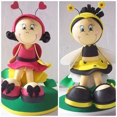 Fofuchas Eva e Cia: Mini Fofuchas Abelha e Joaninha | E.V.A. Art ... Fofuchas Eva e Cia: Mini Fofuchas Abelha e Joaninha | E.V.A. Art ...