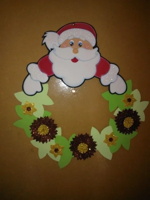 Fofuchas laestrellarosae, corona navideña. | navidad goma eva ... Fofuchas laestrellarosae, corona navideña. | navidad goma eva ...