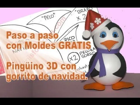 Fofuchas navidad Pingüino navideño fofucha en fomi goma eva paso a ... Fofuchas navidad Pingüino navideño fofucha en fomi goma eva paso a ...