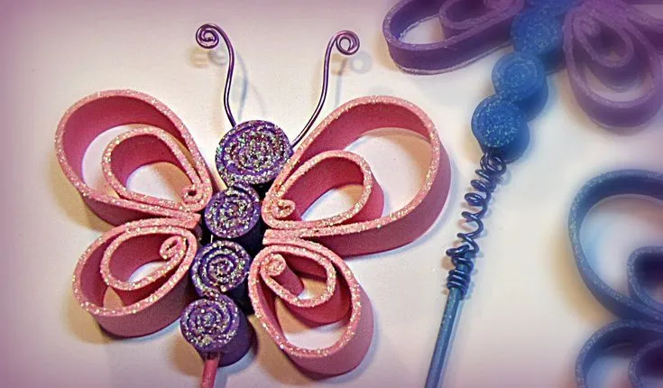 Mariposas de goma eva (foami, fomi)., via YouTube. | Craft Ideas ...