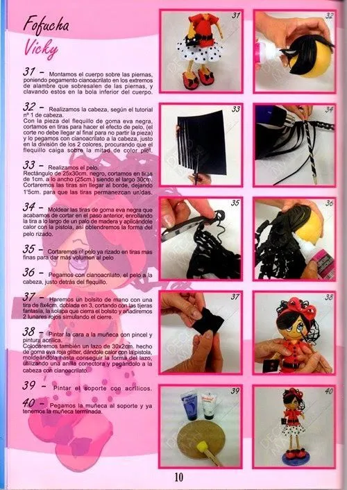 hacer fofuchas paso a paso revista gratis | Pěnovka - mossguma ...