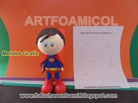 FOFUCHO SUPERMAN COLECCION SUPERHEROES EN FOAMI CON MOLDES - YouTube