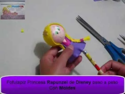 FOFULAPIZ RAPUNZEL de DISNEY EN FOAMY O GOMAEVA CON MOLDES PARA ...