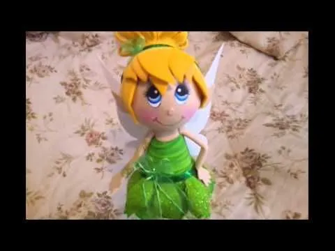 COMO HACER FOFULAPIZ TINKERBELL O CAMPANITA EN FOAMI GOMAEVA ...