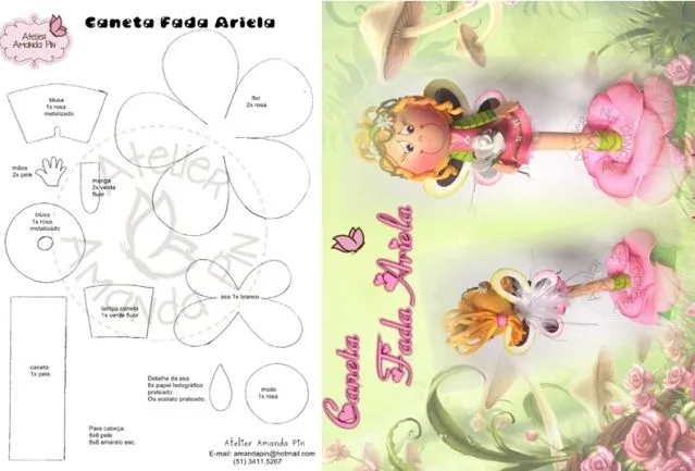 Fofupluma Fada Ariela de Amanda Pin | fofuchas | Pinterest