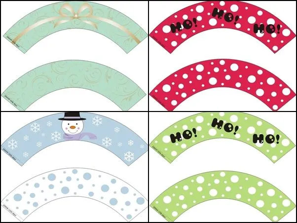 Fofurices: Cupcake Wrappers de Natal