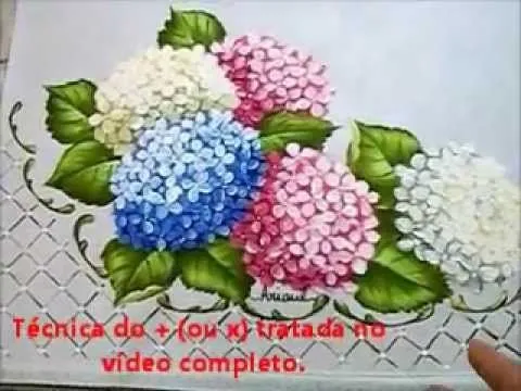 Folha da Hortênsia - Hydrangeas - Pintura em Tecido - Now with ...