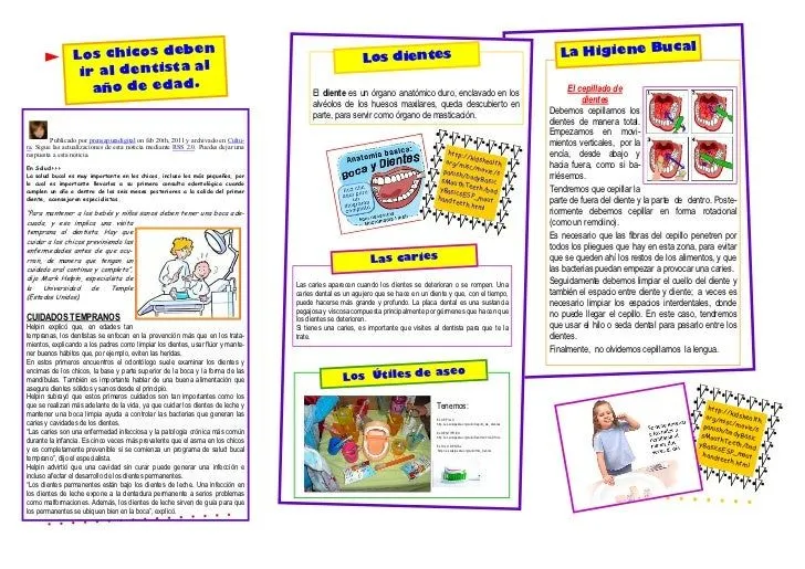FOLLETO: "CUIDEMOS NUESTROS DIENTES" FOLLETO: "CUIDEMOS NUESTROS DIENTES"