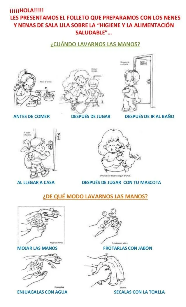 FOLLETO SOBRE LA HIGIENE Y LA ALIMENTACIÓN SALUDABLE