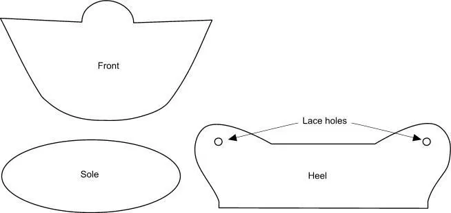 Fondant Baby Bootie Pattern | NOTE: This pattern will make small ...
