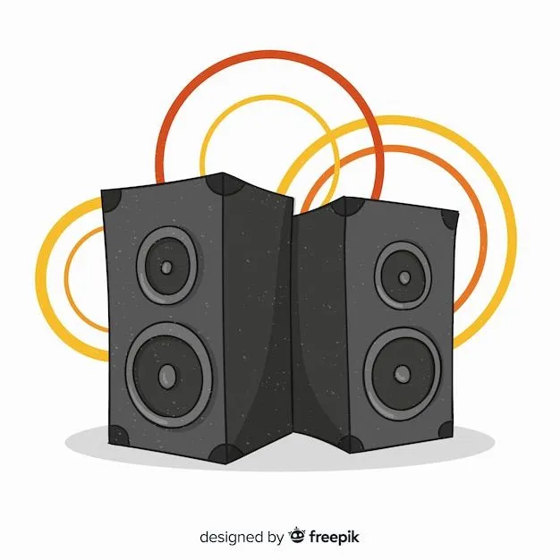 Fondo altavoz negro dibujado a mano | Vector Premium Fondo altavoz negro dibujado a mano | Vector Premium