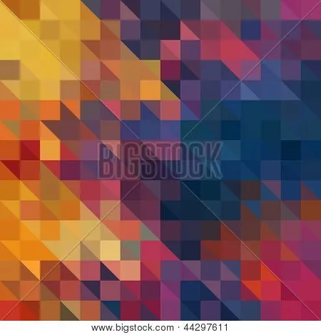 Fondo de arte abstracto geometrico vibrante en colores azules, oro ...