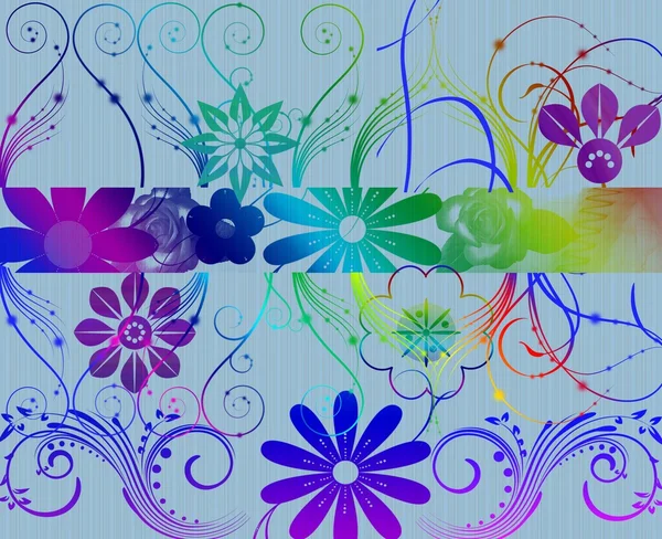 Fondo azul con flores | Foto stock © Blanca Pennesi # Fondo azul con flores | Foto stock © Blanca Pennesi #