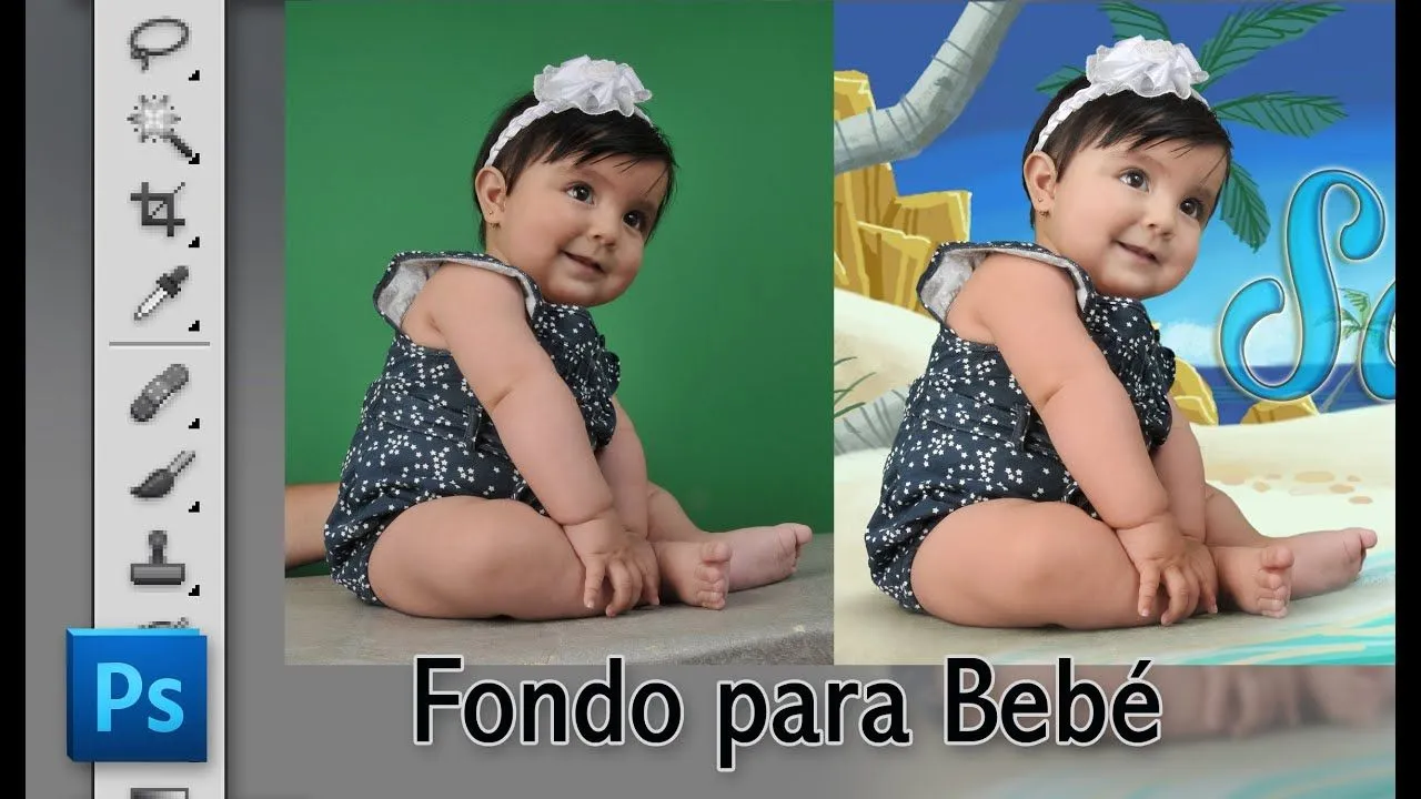 Fondo para bebé en Photoshop - YouTube