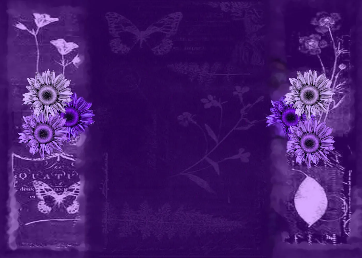 Fondo para Blog Lila floral y mariposas. | Fondos para Blogs Fondo para Blog Lila floral y mariposas. | Fondos para Blogs