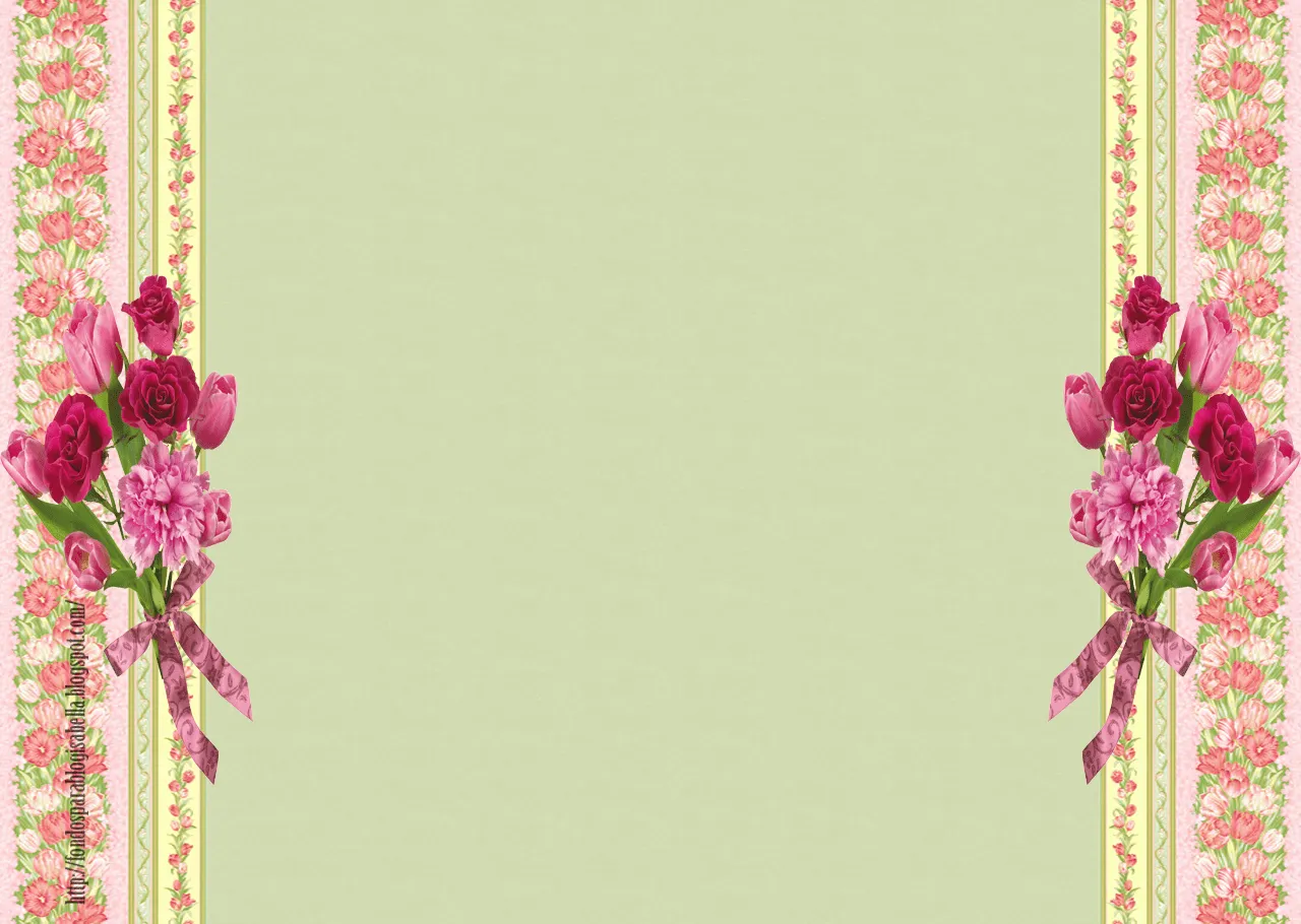 Este fondo con bordes de flores