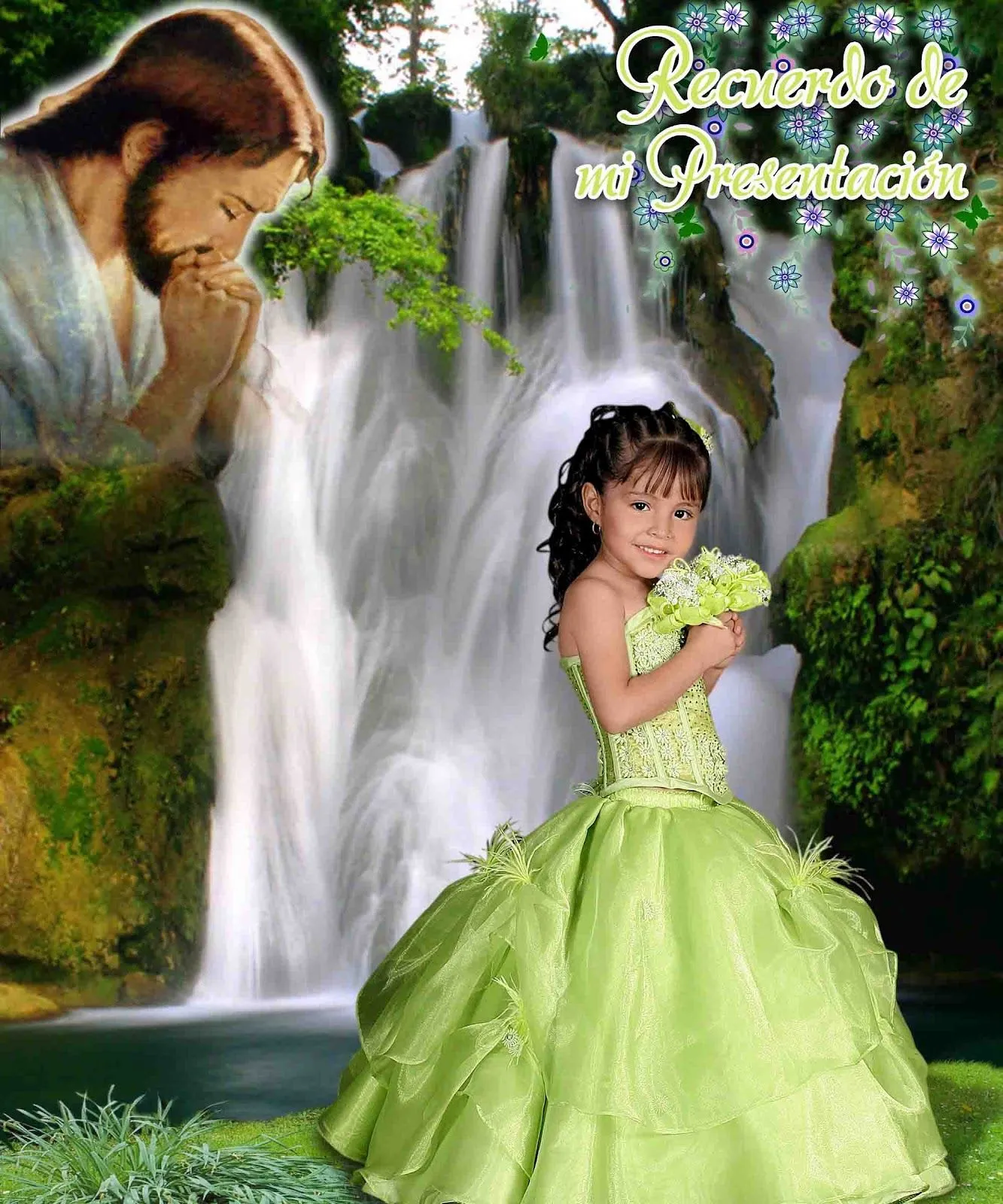 Fondo con cascada - Plantillas para Photoshop 2014 Fondo con cascada - Plantillas para Photoshop 2014