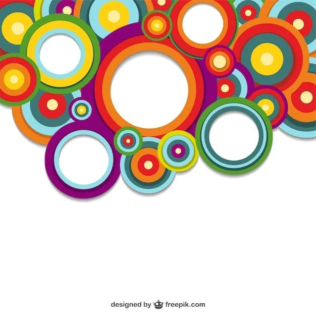 Fondo de círculos de colores vectorial | Descargar Vectores gratis Fondo de círculos de colores vectorial | Descargar Vectores gratis